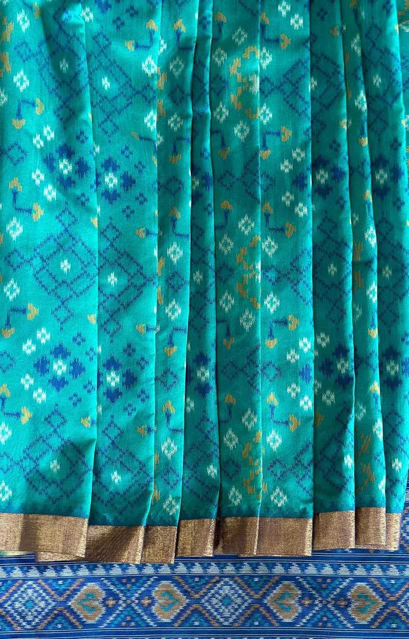 Ynf Khadi KESH532 TULSI PATOLA 4 Silk Sarees Wholesale Ikkat Silk Sarees Manufacturer