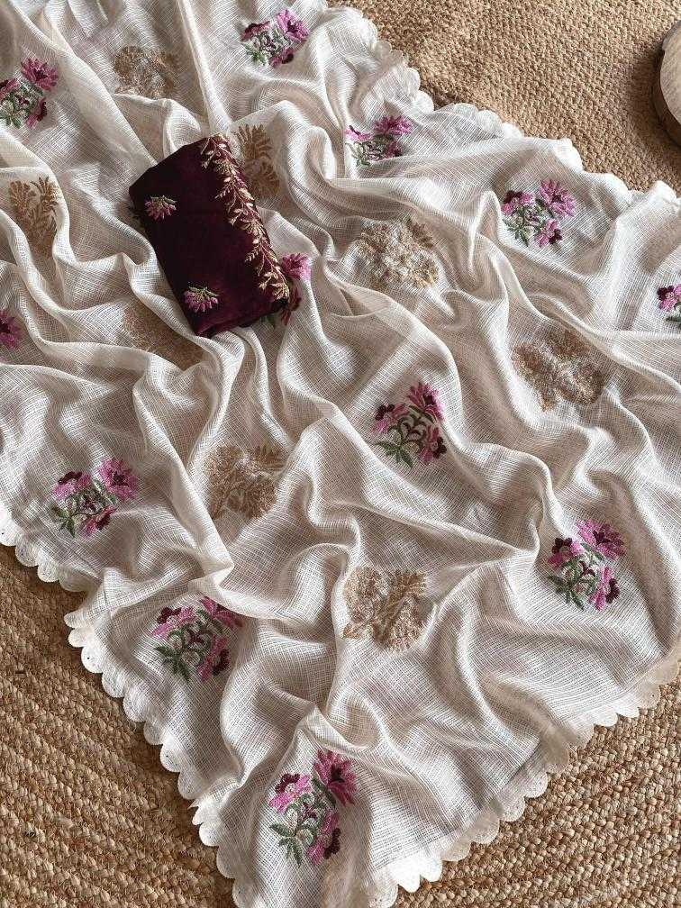 Ynf Kota Checks KESH249 Asha Sarees Festive Collections Wholesale White Sarees Kota Doria Sarees Onam Collections Manufacturer