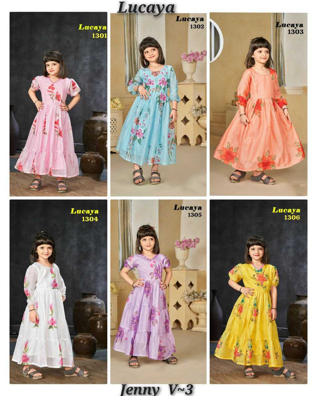 Ynf Kota Checks RIN131 1301 Mother & Daughter Combo Wholesale Mother Daughter Matching Gowns Manufacturer