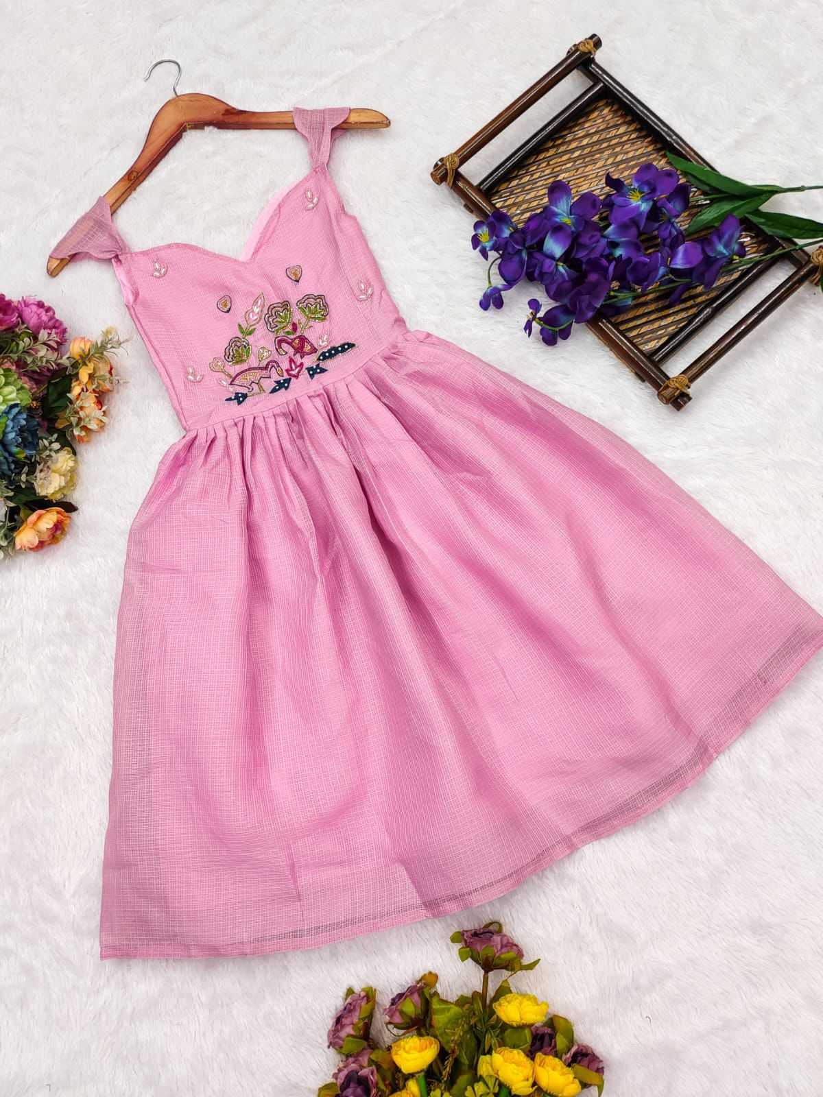 Ynf Kota Checks RIN235 Katdana Kids Wear Wholesale Kids Gown Kids Ethnic Gowns Manufacturer