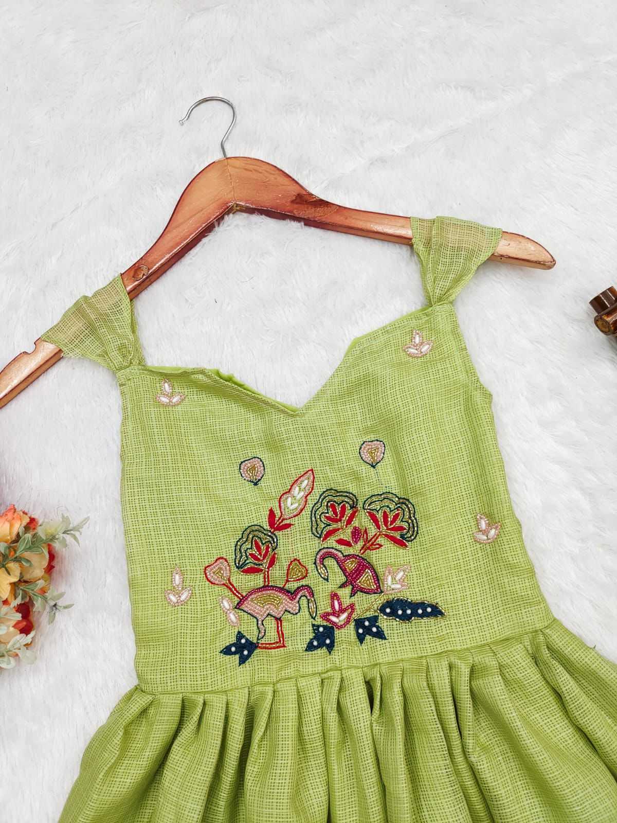 Ynf Kota Checks RIN235 Katdana Kids Wear Wholesale Kids Gown Kids Ethnic Gowns Manufacturer