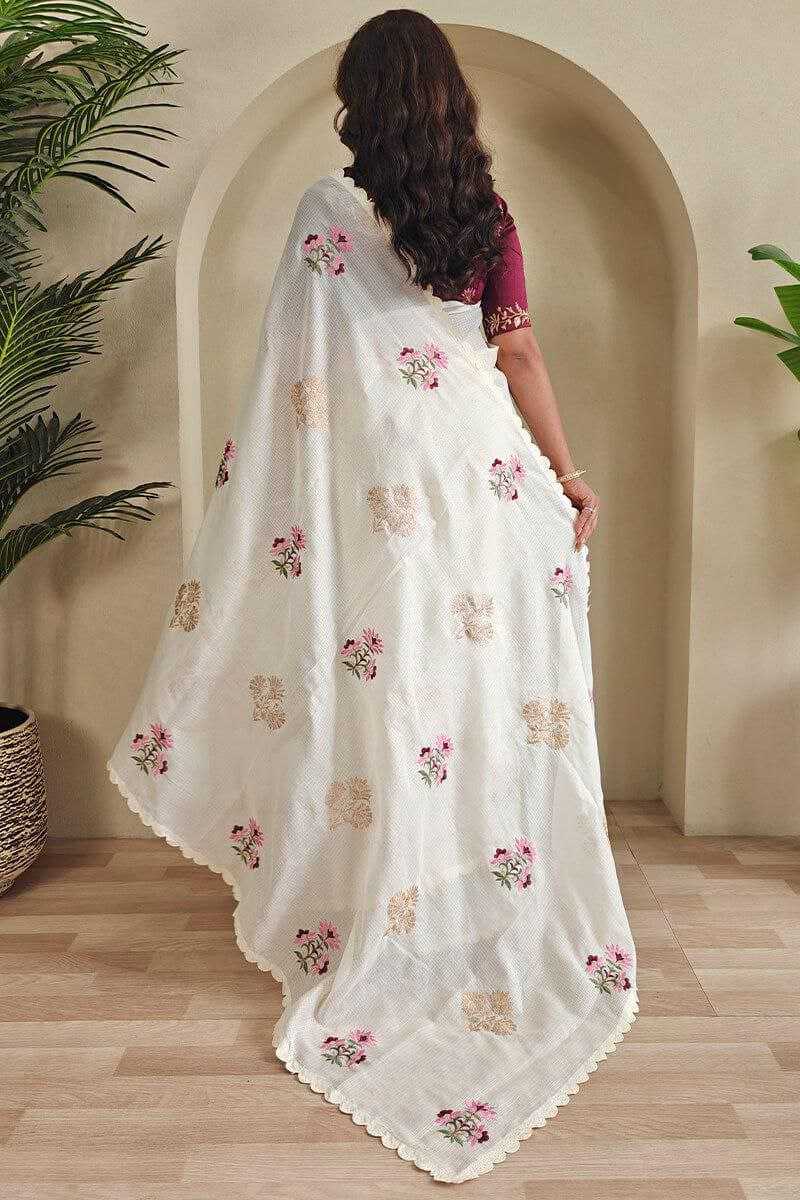 Ynf Kota Chex KESH487 Unique Look Sarees Wholesale Embroidered Sarees Cutwork Saree Manufacturer