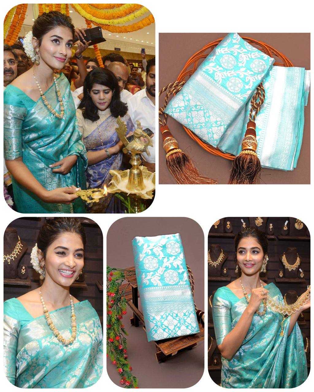 Ynf Lichi Silk KESH551 068 Silk Sarees Bollywood Collections Wholesale Designer Silk Sarees Pooja Hedge Manufacturer
