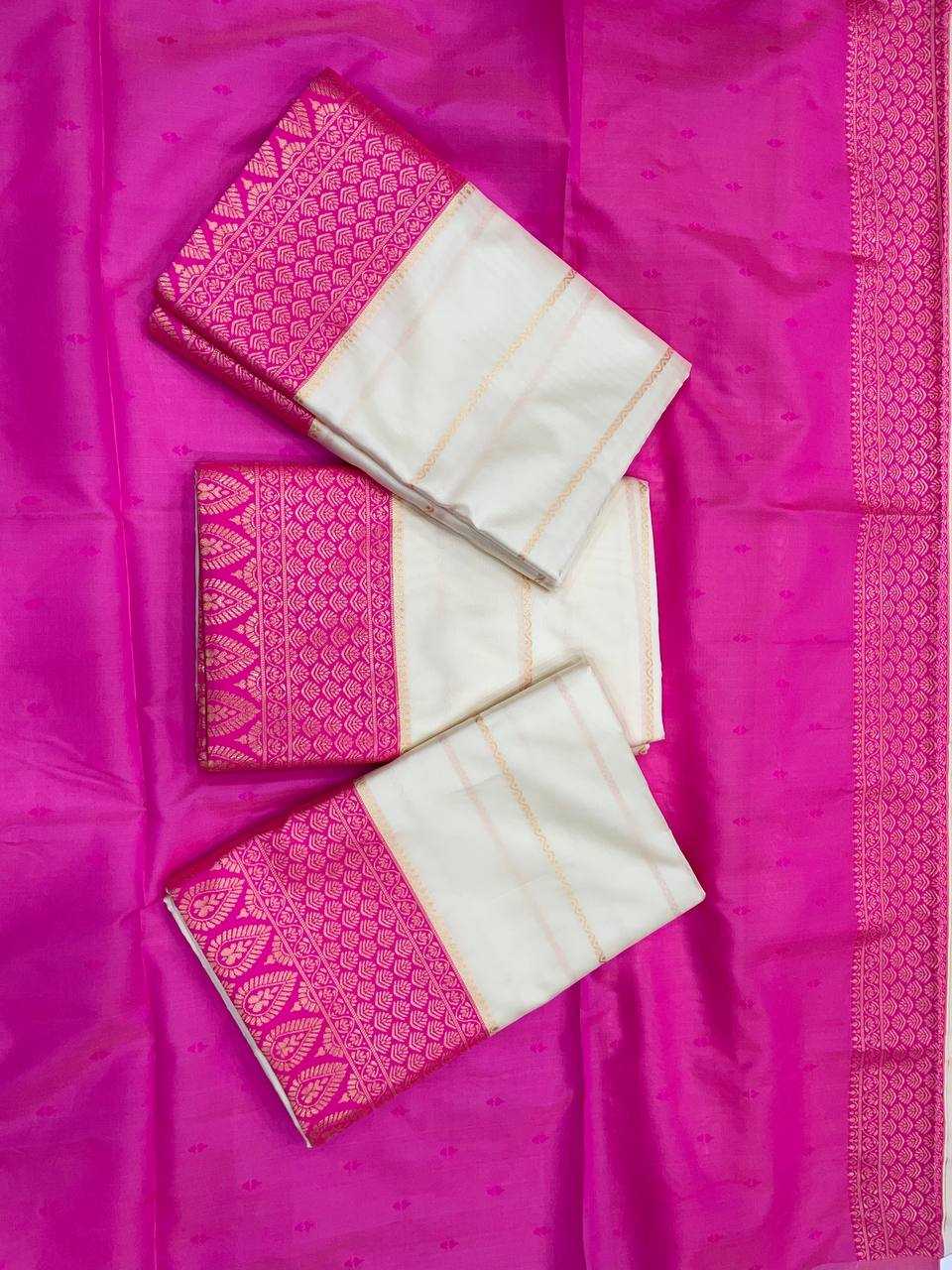 Ynf Lichi Silk KESH551 235 Silk Sarees Wholesale Silk Sarees With Contrast Pallu Manufacturer