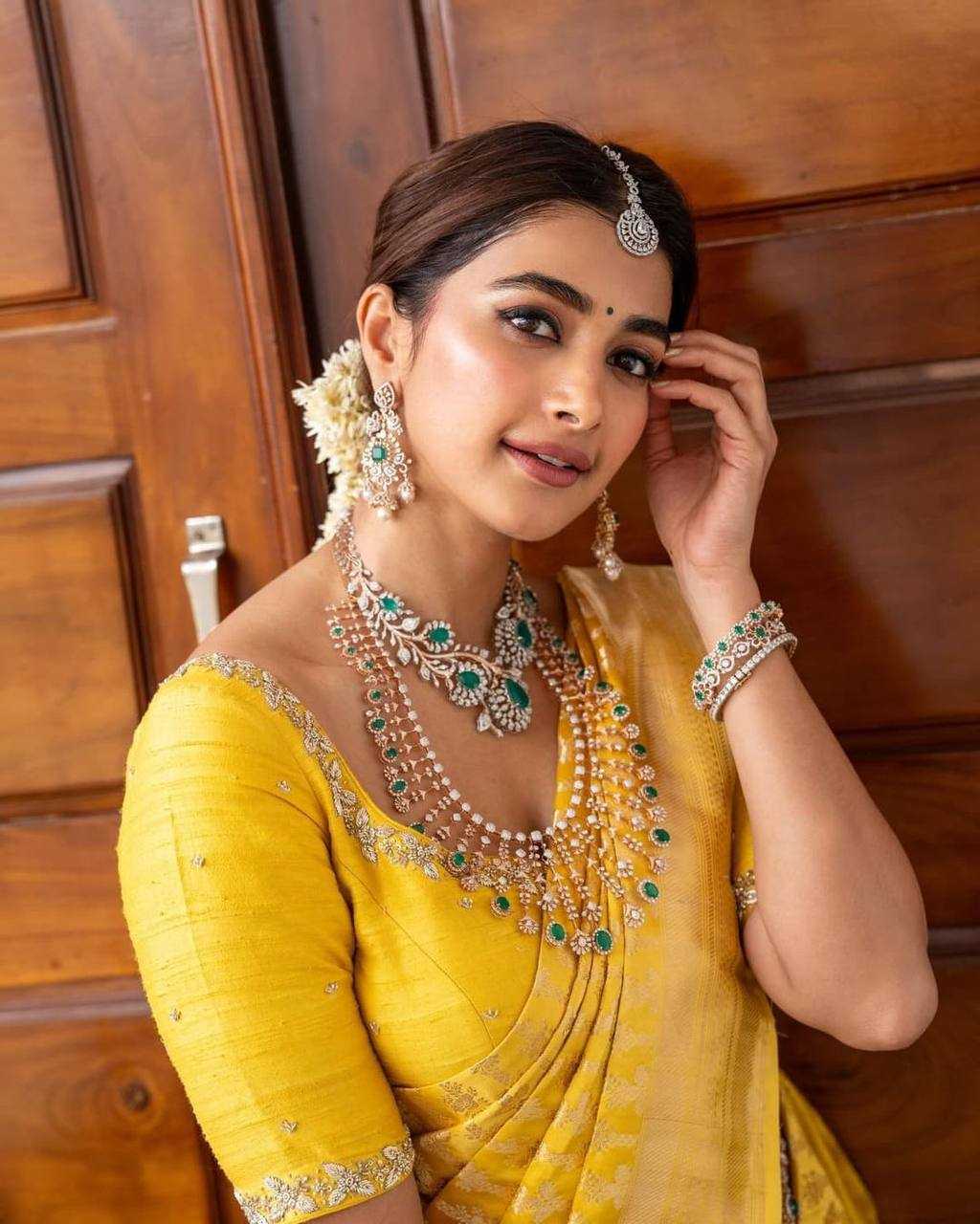 Ynf Lichi Silk KESH551 248 Silk Sarees Bollywood Collections Wholesale Yellow Silk Sarees Pooja Hedge Manufacturer