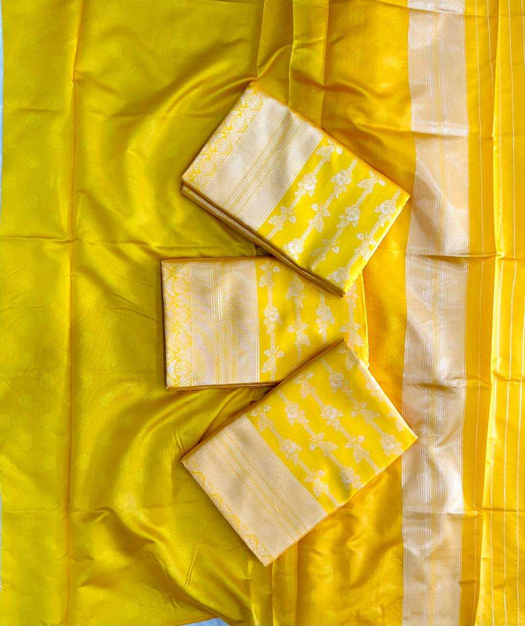Ynf Lichi Silk KESH551 248 Silk Sarees Bollywood Collections Wholesale Yellow Silk Sarees Pooja Hedge Manufacturer