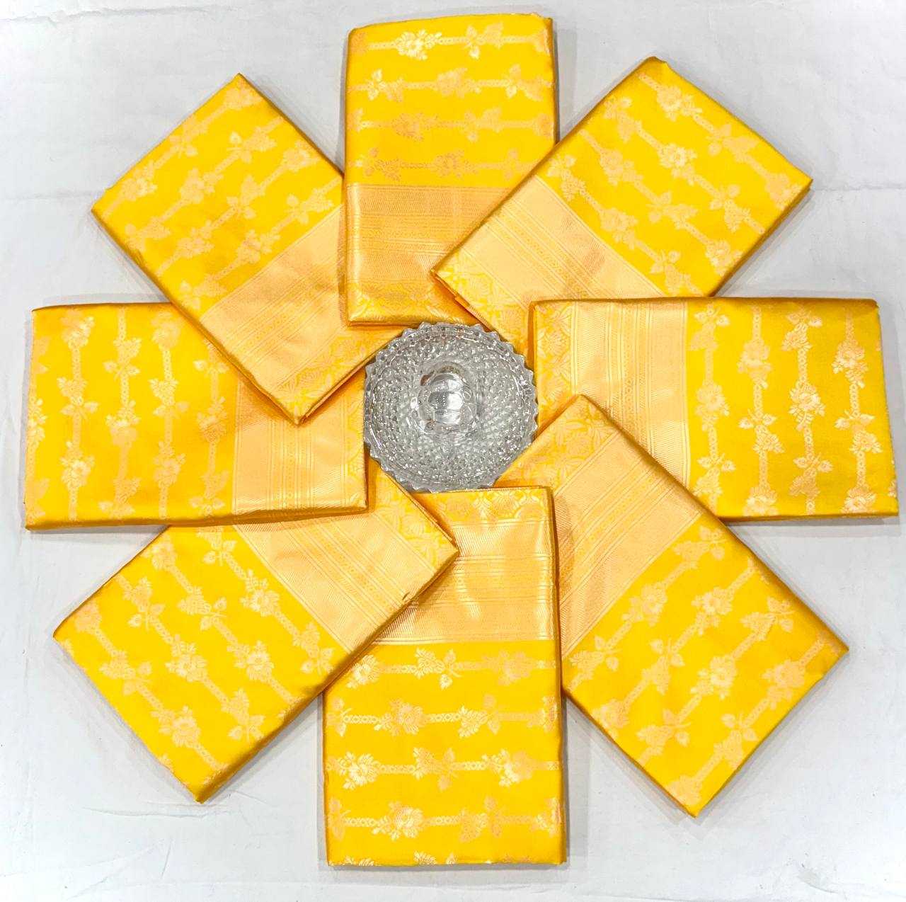 Ynf Lichi Silk KESH551 248 Silk Sarees Bollywood Collections Wholesale Yellow Silk Sarees Pooja Hedge Manufacturer