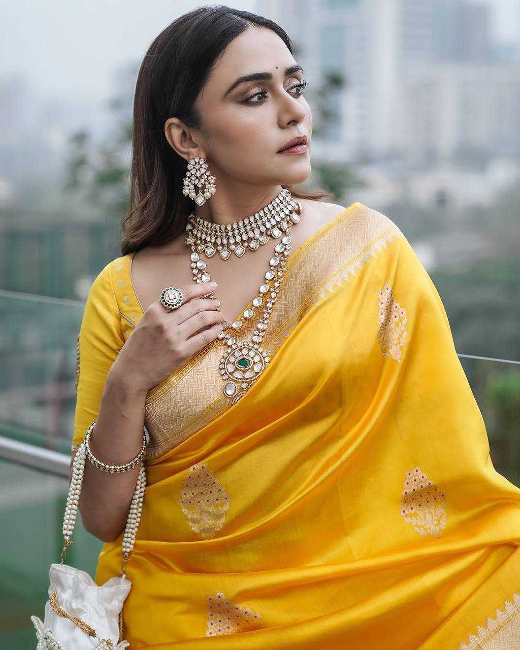 Ynf Lichi Silk KESH551 253 Silk Sarees Wholesale Soft Silk Sarees Yellow Silk Sarees Manufacturer