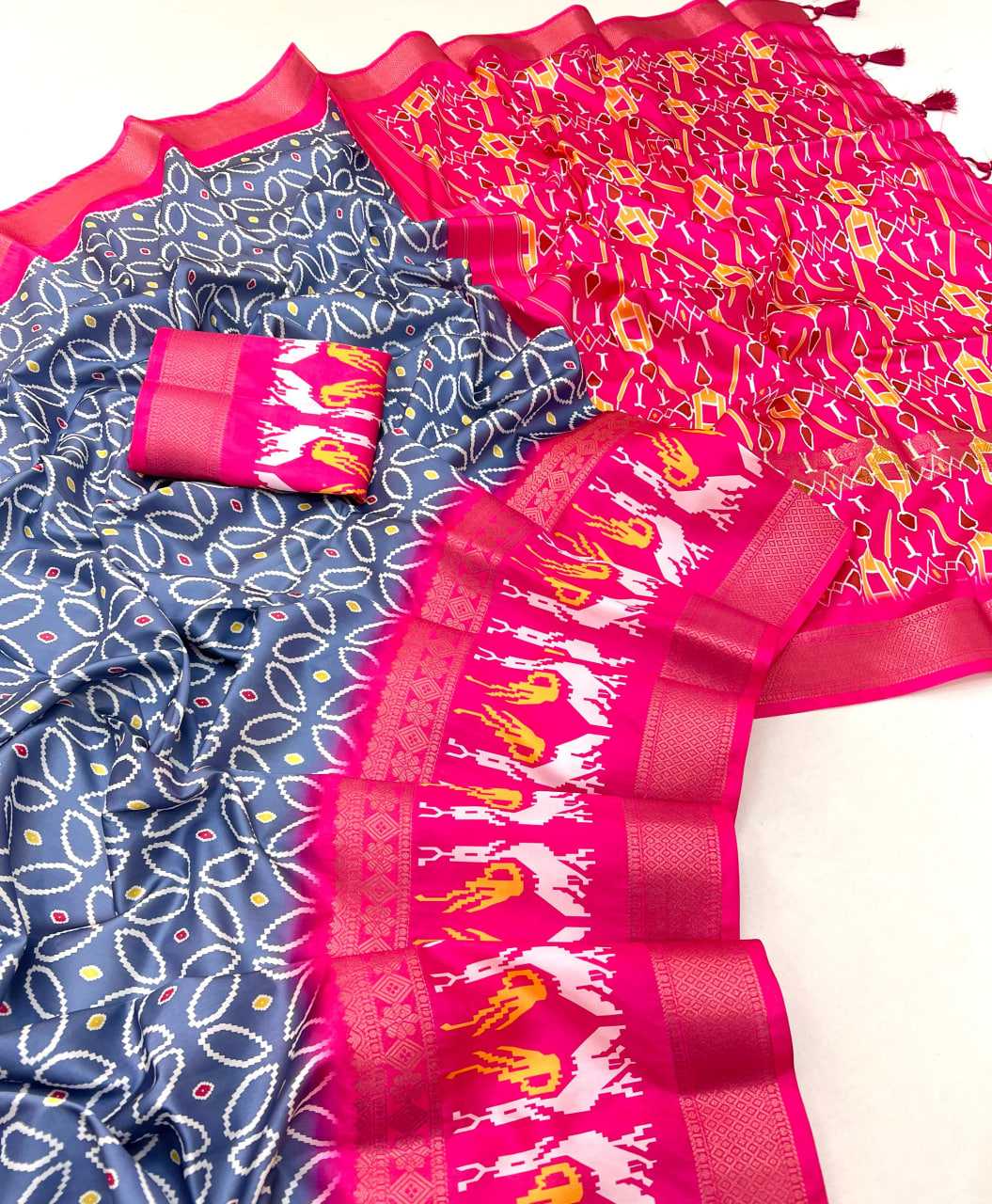 Ynf Lichi Silk RIN225 925 Sarees Wedding Collections Festive Collections Wholesale Printed Sarees Silk Sarees Sarees With Blouse Manufacturer