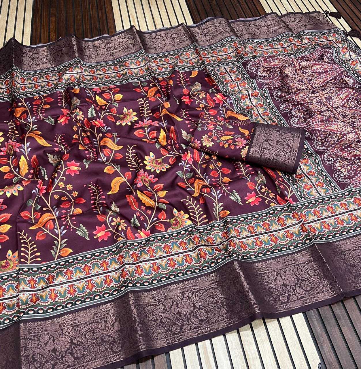 Ynf Lichi Silk RIN225 941 Silk Sarees Wedding Collections Festive Collections Wholesale Tussar Silk Sarees Printed Silk Saree Silk Sarees With Blouse Manufacturer