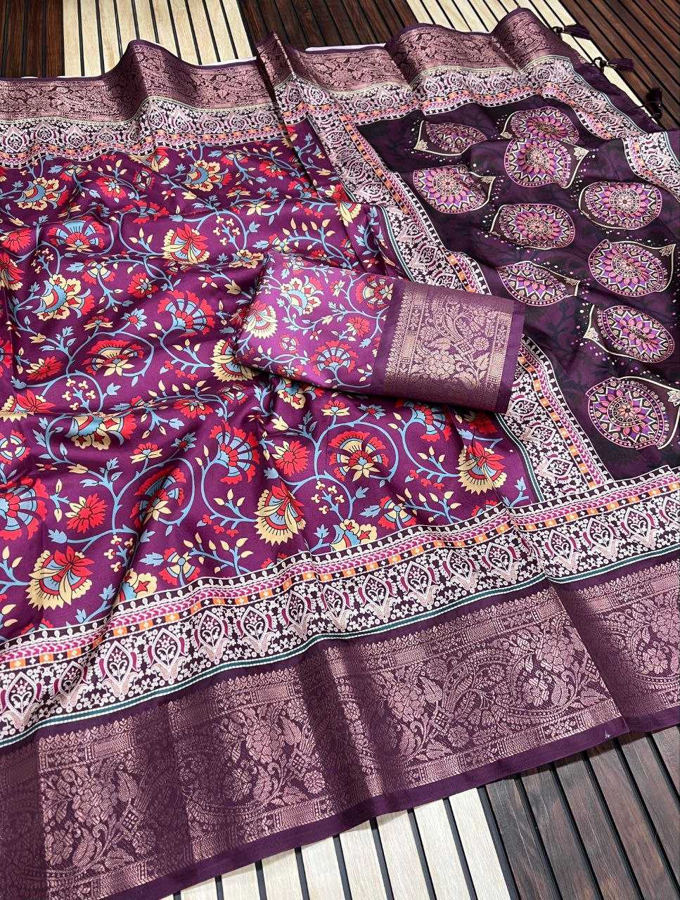 Ynf Lichi Silk RIN225 941 Silk Sarees Wedding Collections Festive Collections Wholesale Tussar Silk Sarees Printed Silk Saree Silk Sarees With Blouse Manufacturer