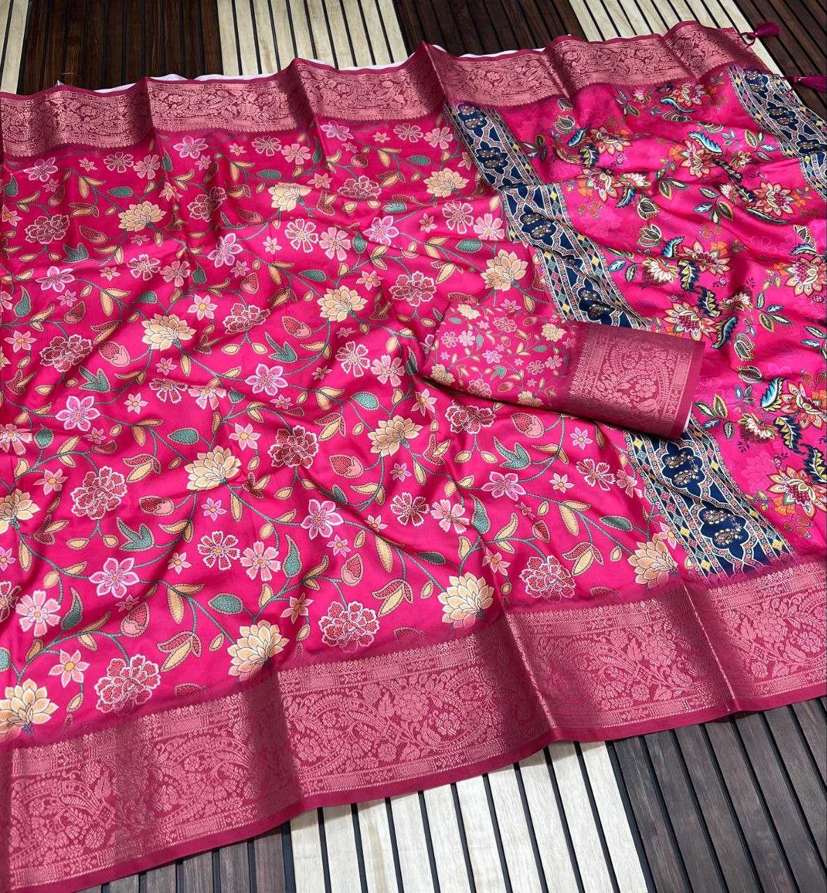 Ynf Lichi Silk RIN225 941 Silk Sarees Wedding Collections Festive Collections Wholesale Tussar Silk Sarees Printed Silk Saree Silk Sarees With Blouse Manufacturer