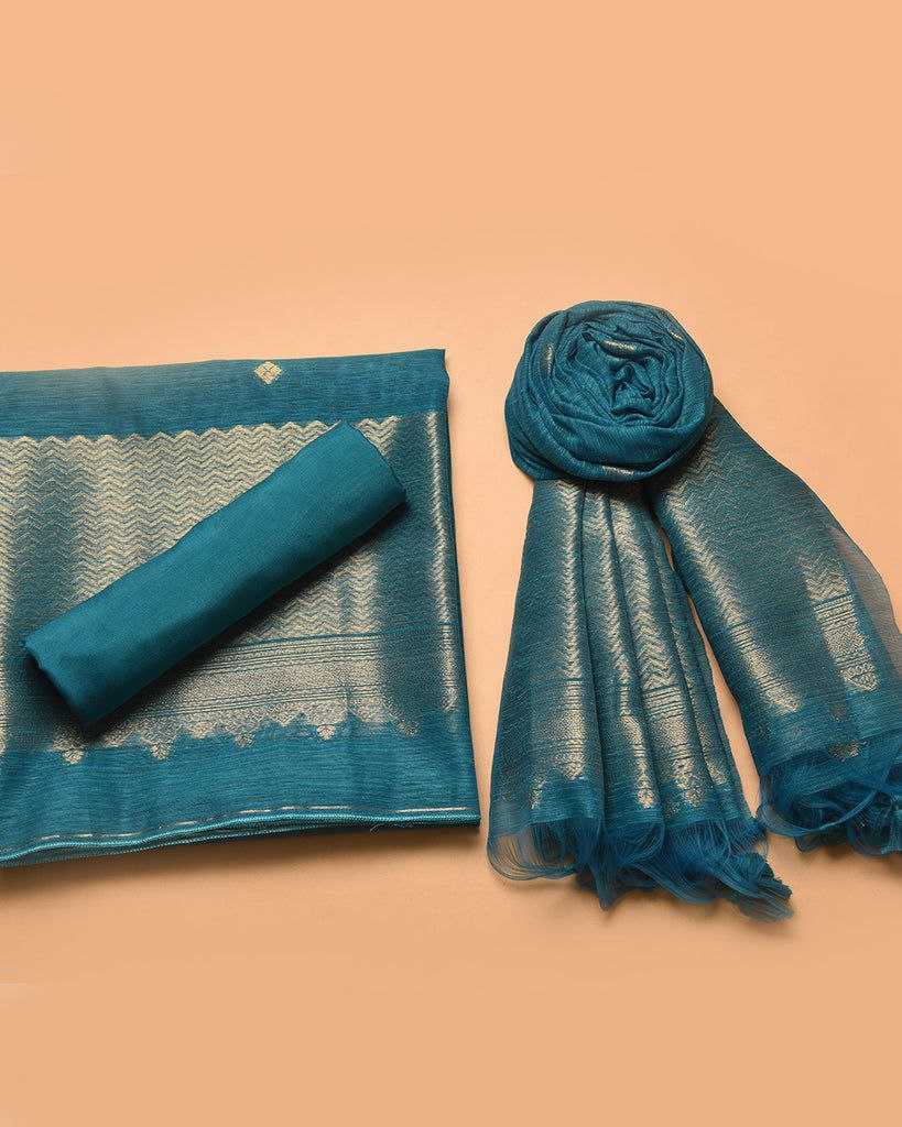 Ynf Linen Blend KESH532 SACHI SILK SUIT 001 Suits & Dresses Wedding Collections Festive Collections Wholesale Unstitched Suits Zari Work Suit Wedding Outfits Manufacturer