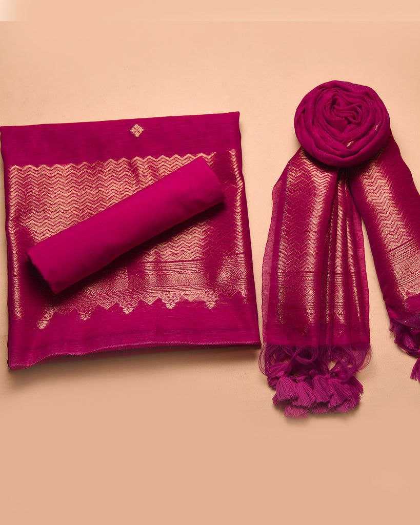 Ynf Linen Blend KESH532 SACHI SILK SUIT 001 Suits & Dresses Wedding Collections Festive Collections Wholesale Unstitched Suits Zari Work Suit Wedding Outfits Manufacturer