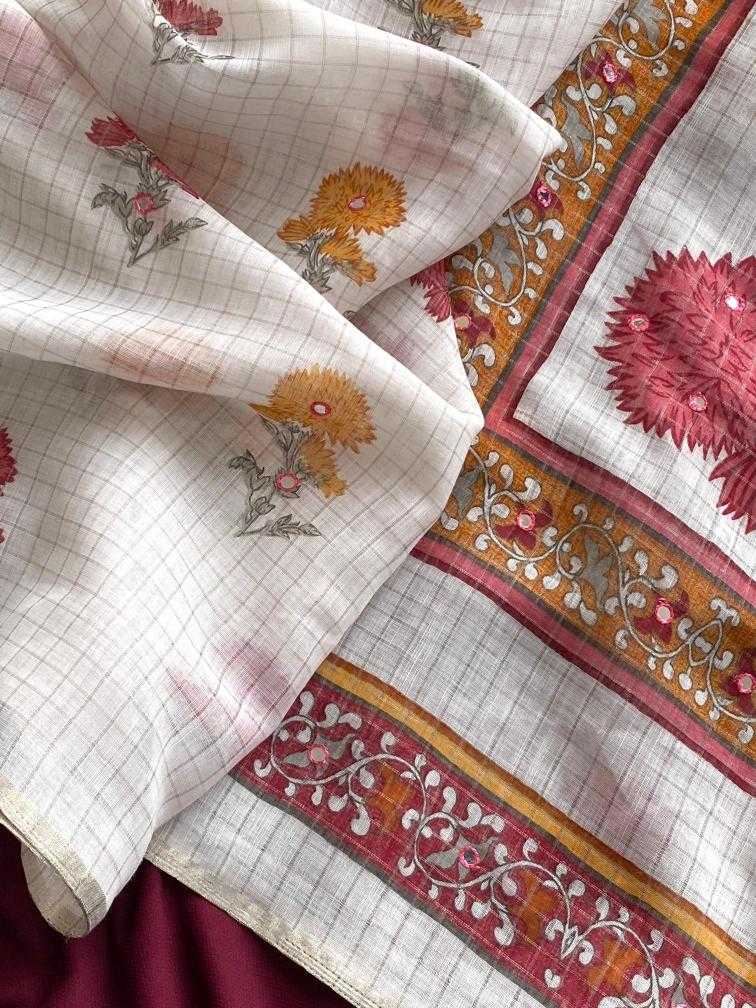 Ynf Linen KESH249 Bhavana Sarees Festive Collections Wholesale Zari Border Sarees Linen Sarees Onam Collections Manufacturer