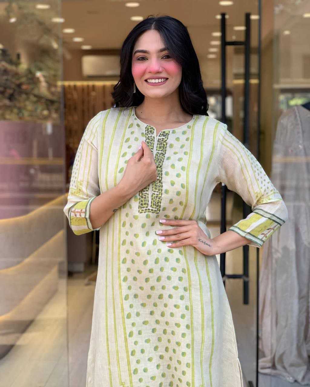 Ynf Linen KESH461 106 Kurti Wholesale Designer Kurtis Printed Kurtis Fancy Kurti Manufacturer