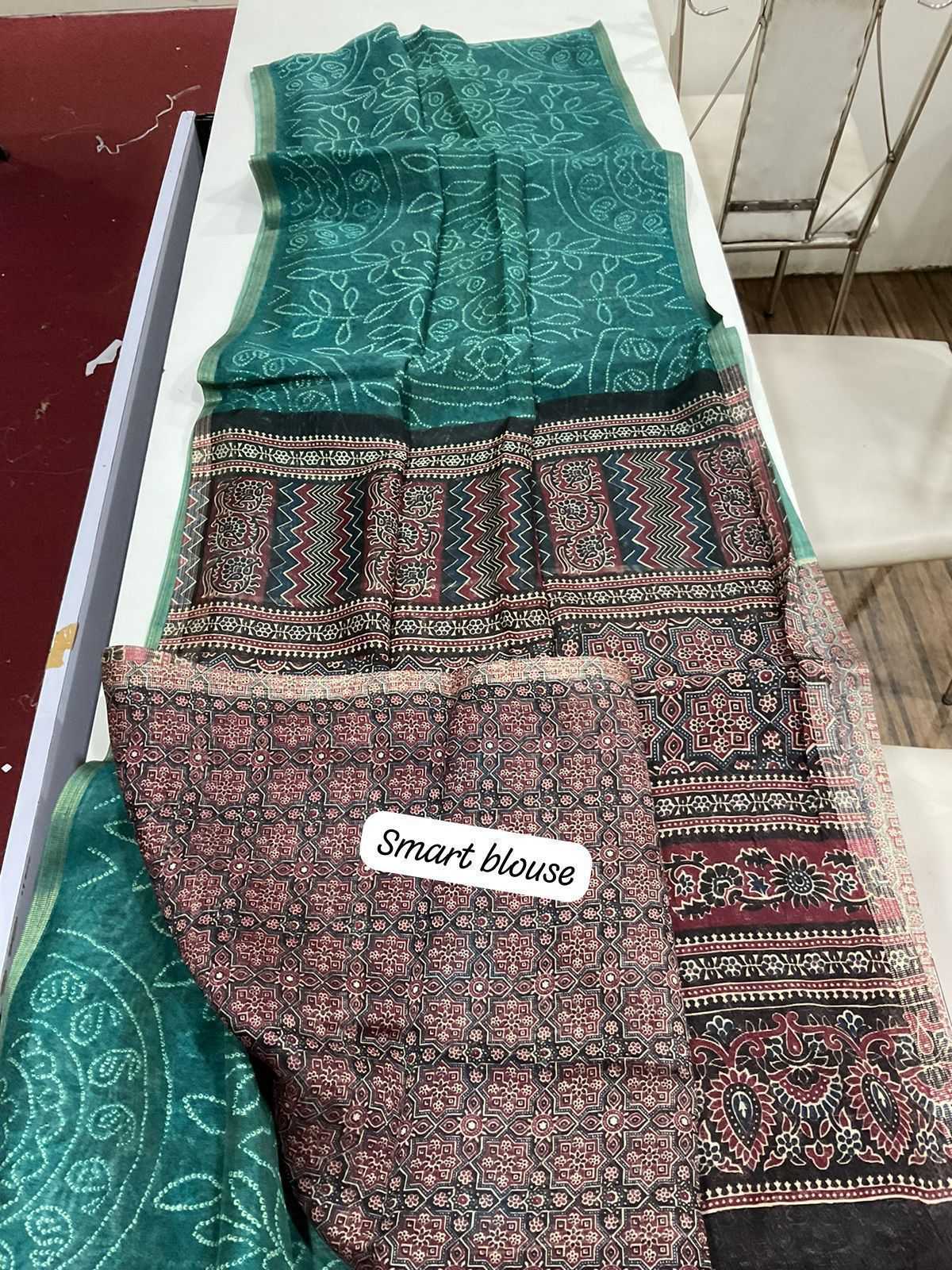 Ynf Linen KESH484 FULFILL Sarees Wholesale Printed Sarees Ajrakh Sarees Linen Sarees Manufacturer
