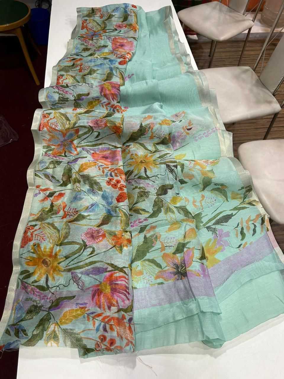 Ynf Linen KESH484 Handloom Sarees Wholesale Designer Sarees Printed Sarees Linen Sarees Manufacturer