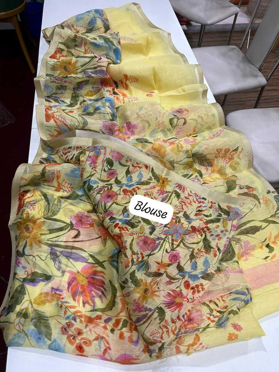 Ynf Linen KESH484 Handloom Sarees Wholesale Designer Sarees Printed Sarees Linen Sarees Manufacturer