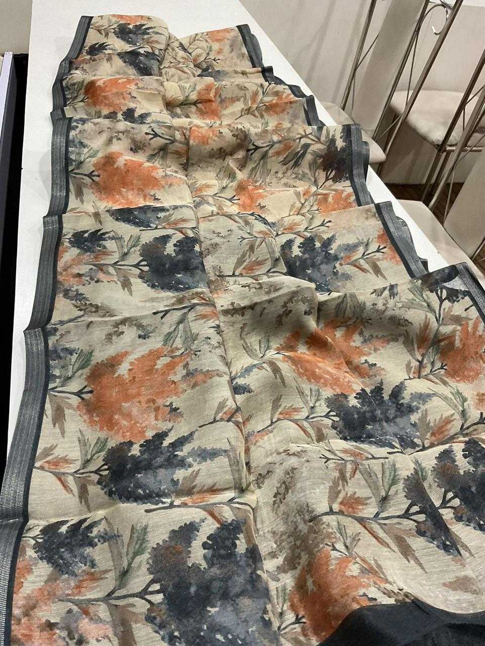 Ynf Linen KESH484 PLEASANT Sarees Wholesale Printed Sarees Hand Work Sarees Linen Sarees Manufacturer