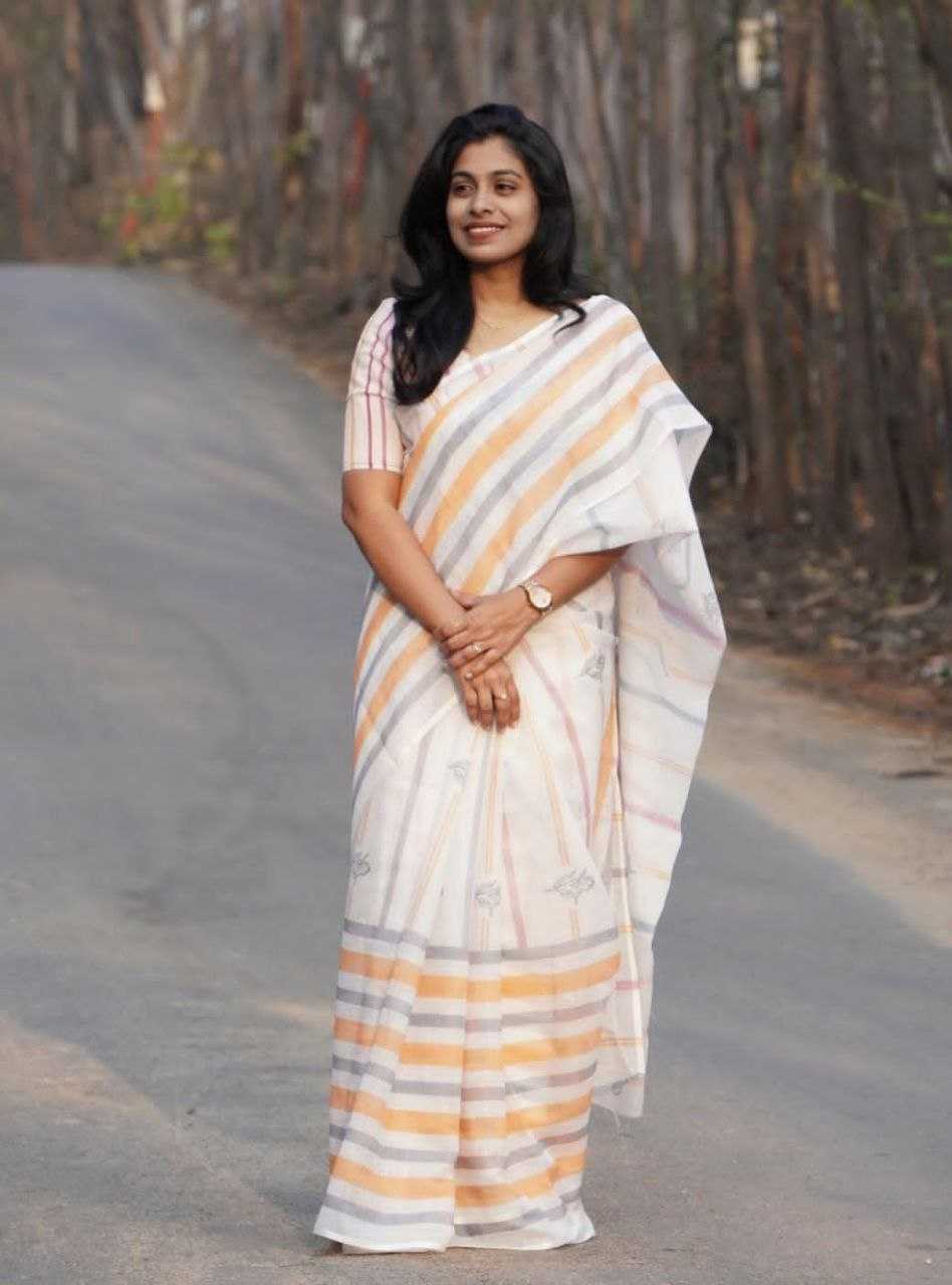 Ynf Linen KESH518 4334 Sarees Wholesale Printed Sarees Cotton Linen Sarees Linen Sarees Manufacturer