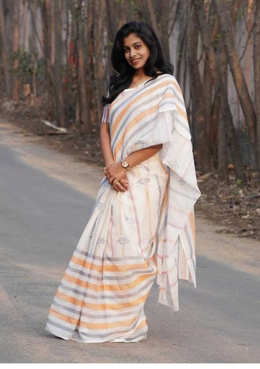 Ynf Linen KESH518 4334 Sarees Wholesale Printed Sarees Cotton Linen Sarees Linen Sarees Manufacturer