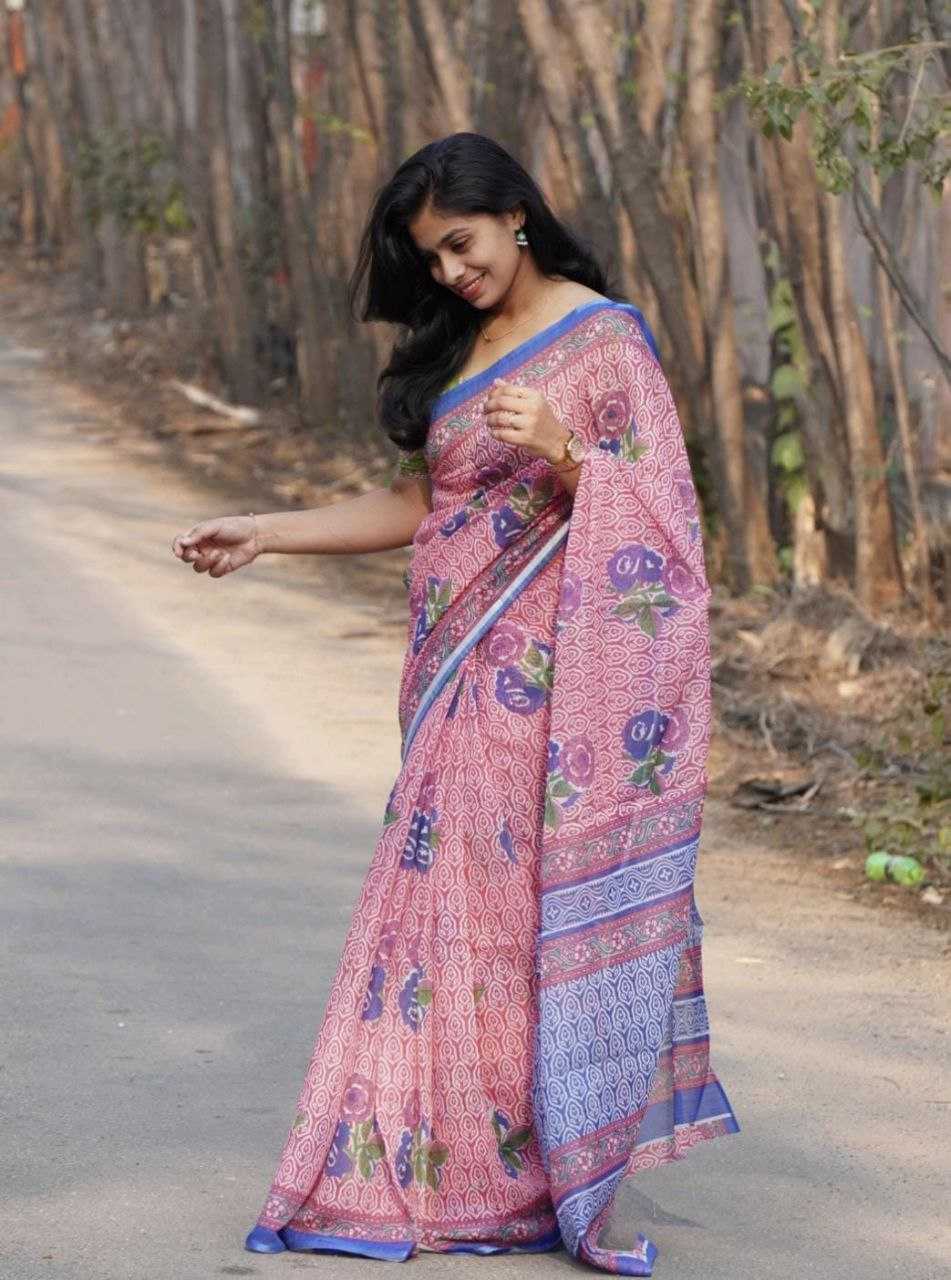 Ynf Linen KESH518 4335 Sarees Wholesale Printed Sarees Cotton Linen Sarees Linen Sarees Manufacturer