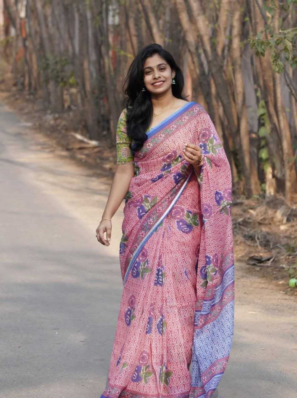 Ynf Linen KESH518 4335 Sarees Wholesale Printed Sarees Cotton Linen Sarees Linen Sarees Manufacturer