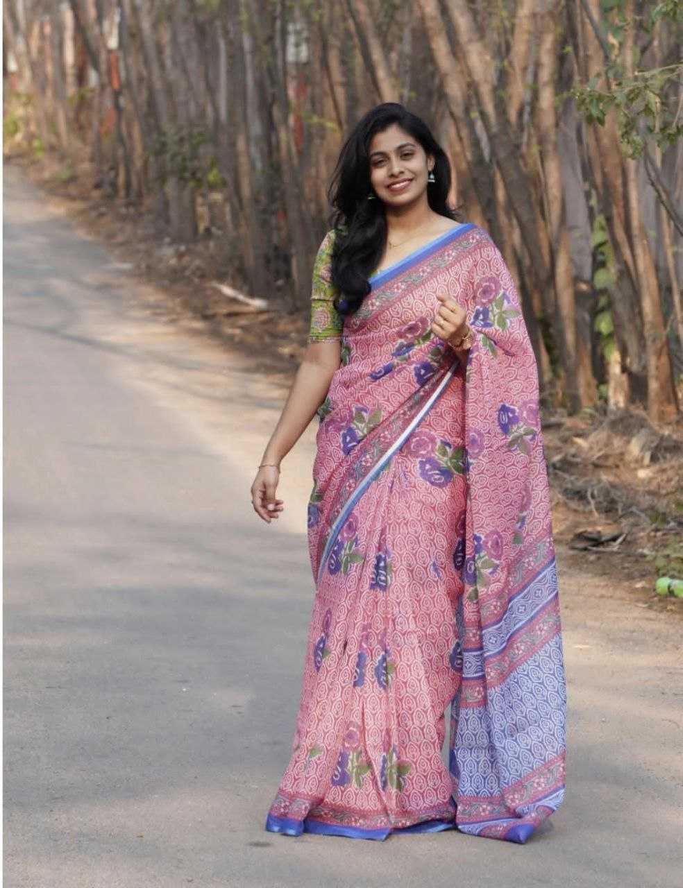 Ynf Linen KESH518 4335 Sarees Wholesale Printed Sarees Cotton Linen Sarees Linen Sarees Manufacturer