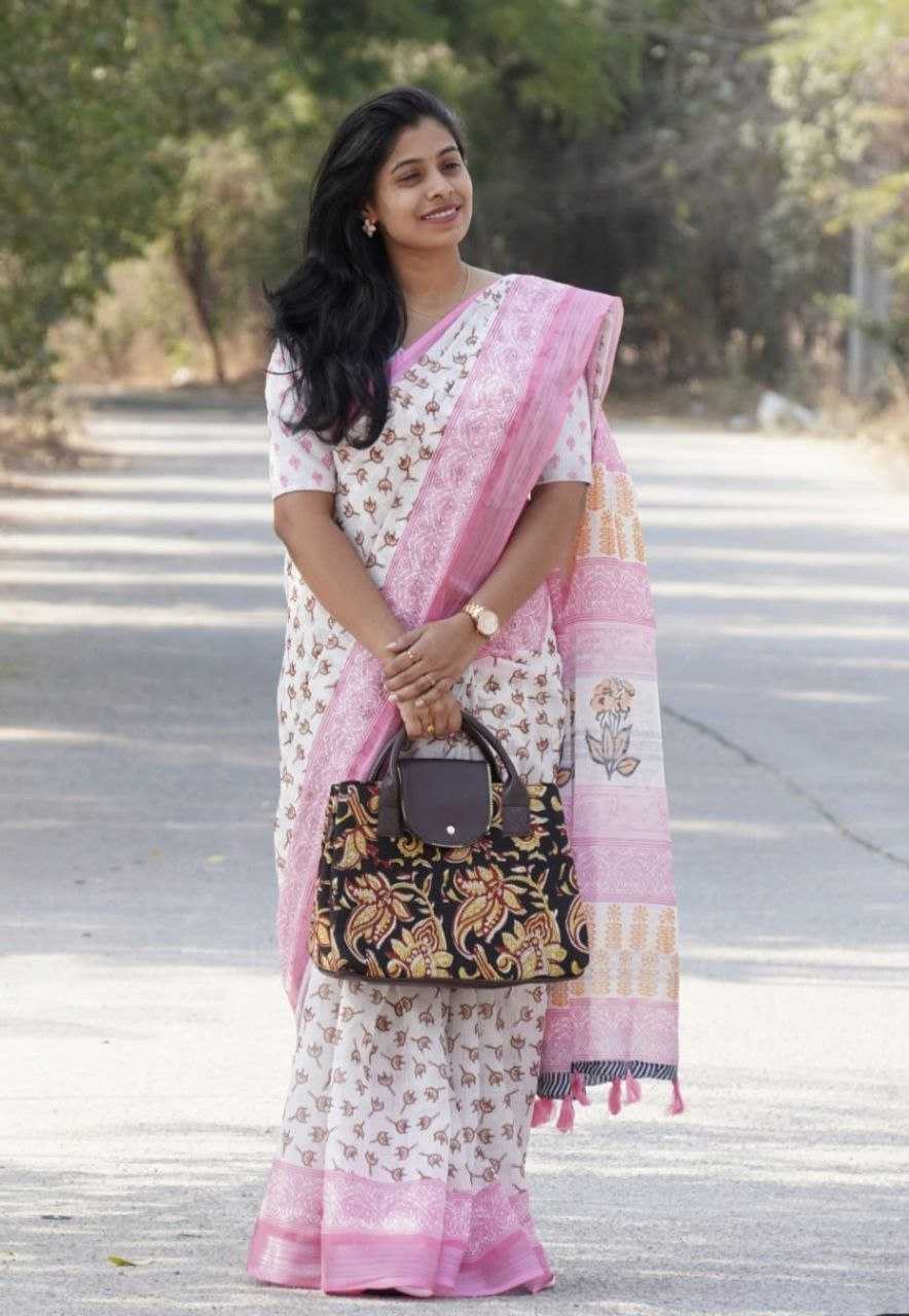 Ynf Linen KESH518 4359 Sarees Wholesale Printed Sarees Cotton Linen Sarees Linen Sarees Manufacturer