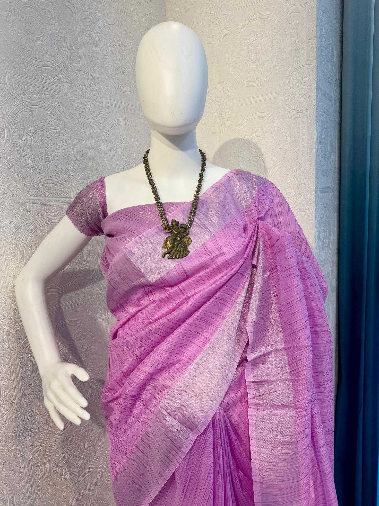 Ynf Linen RIN118 EKTA Sarees Wholesale Designer Sarees Zari Border Sarees Linen Sarees Manufacturer