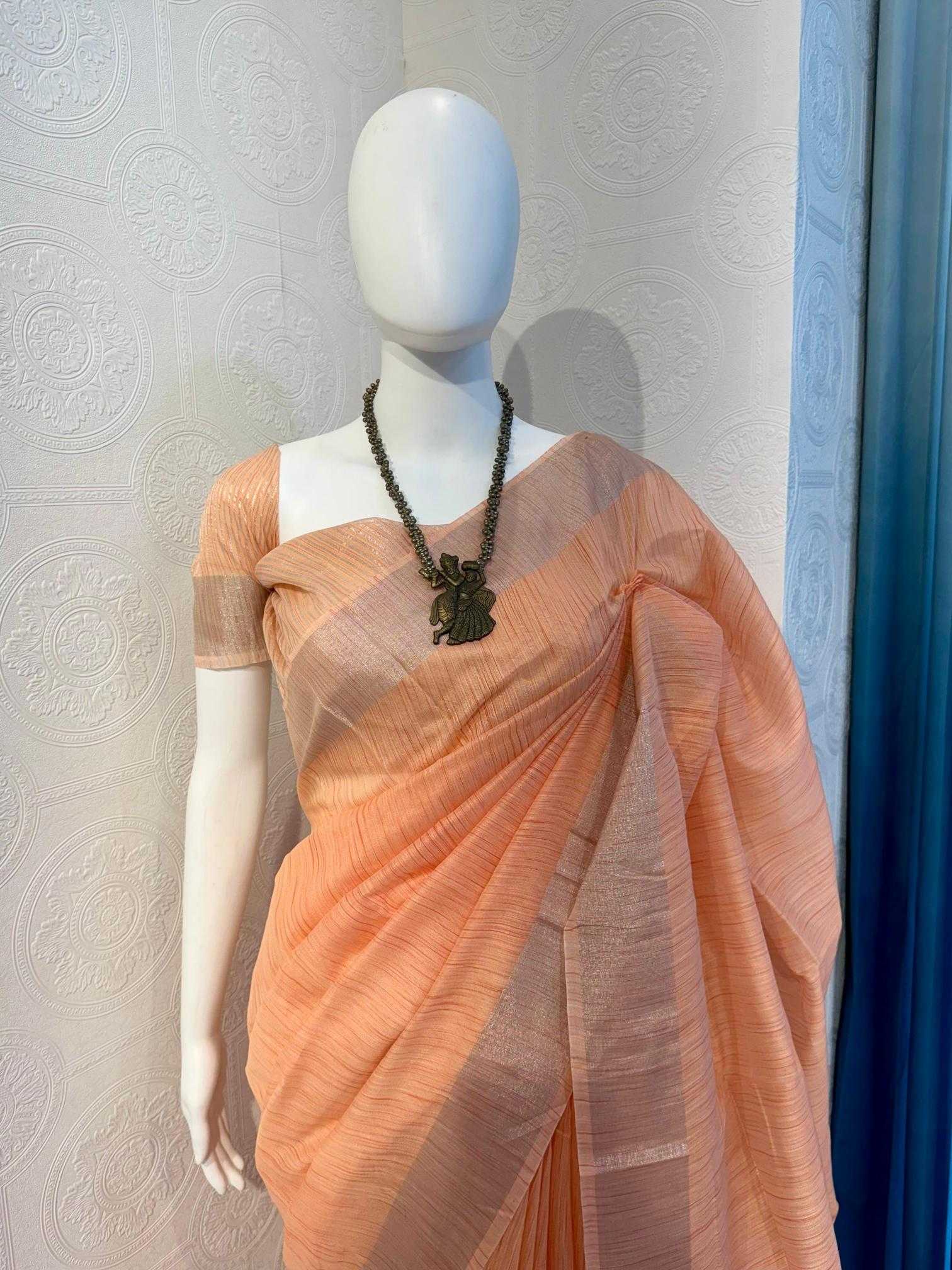 Ynf Linen RIN118 EKTA Sarees Wholesale Designer Sarees Zari Border Sarees Linen Sarees Manufacturer