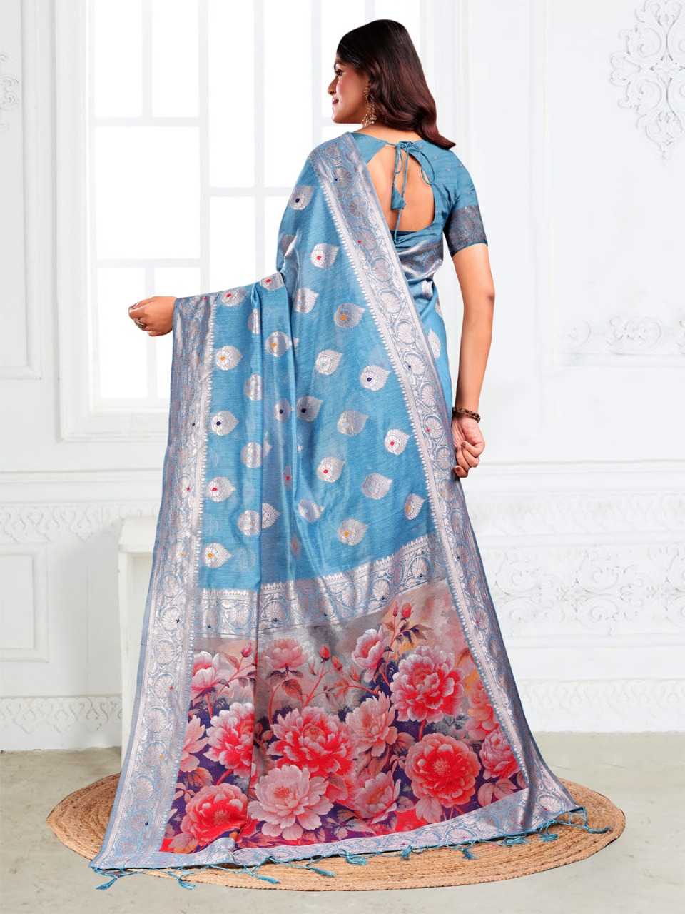 Ynf Linen RIN197 3048 Sarees Wholesale Designer Sarees Fancy Sarees Bridal Sarees Manufacturer