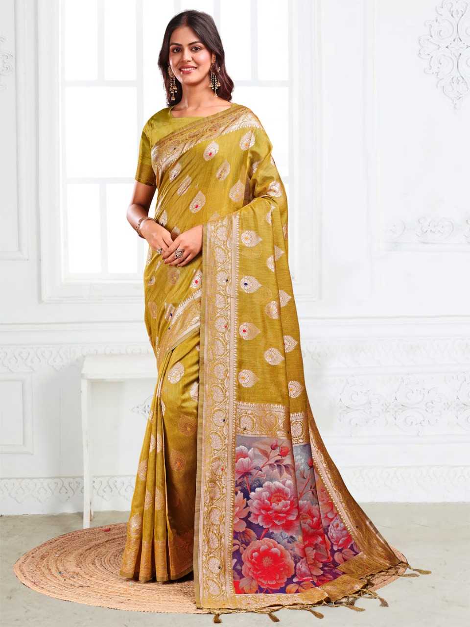 Ynf Linen RIN197 3048 Sarees Wholesale Designer Sarees Fancy Sarees Bridal Sarees Manufacturer