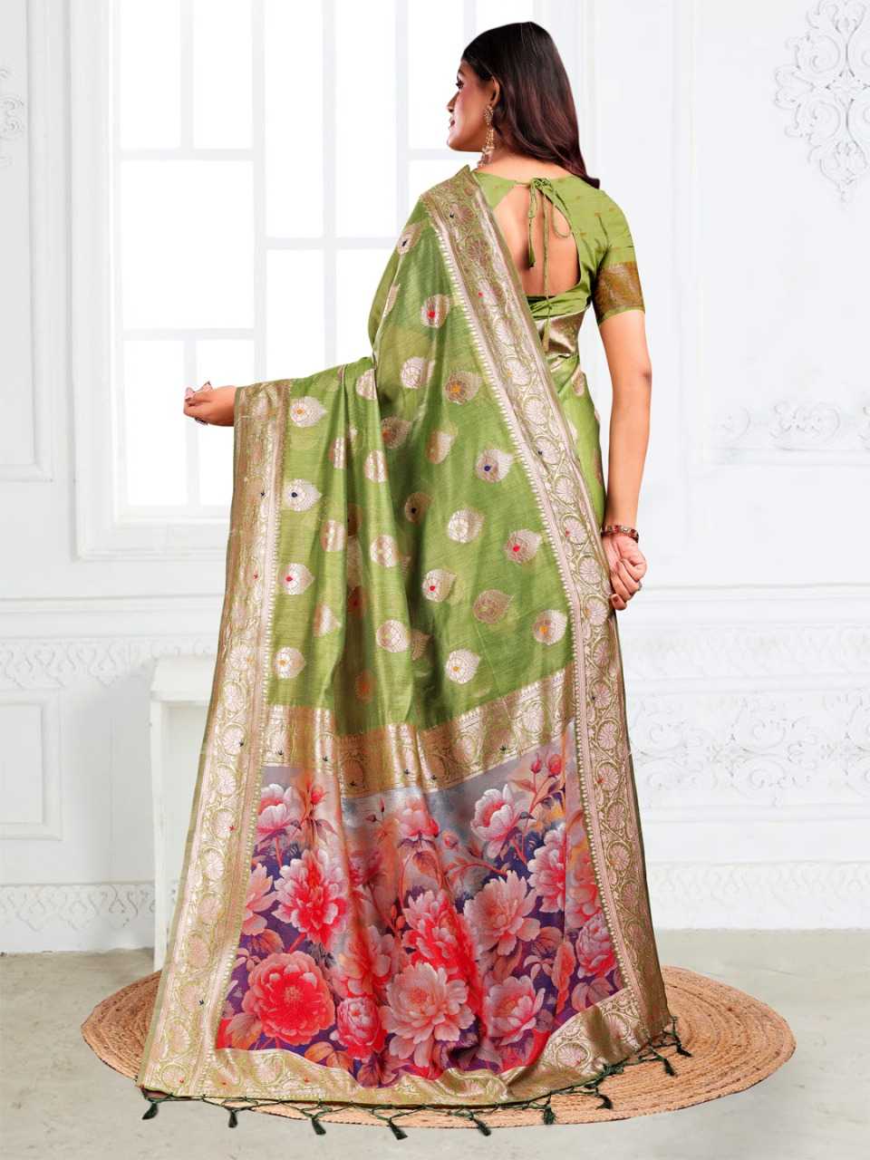 Ynf Linen RIN197 3048 Sarees Wholesale Designer Sarees Fancy Sarees Bridal Sarees Manufacturer