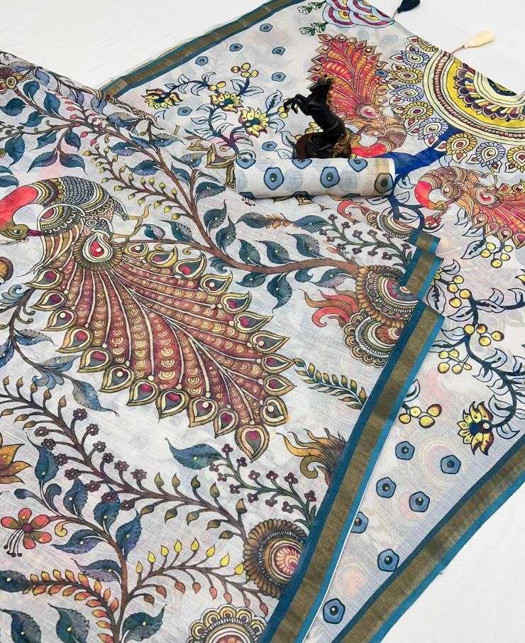 Ynf Linen RIN209 Teal-Gold Sarees Festive Collections Wholesale Designer Sarees Linen Sarees Onam Collections Manufacturer