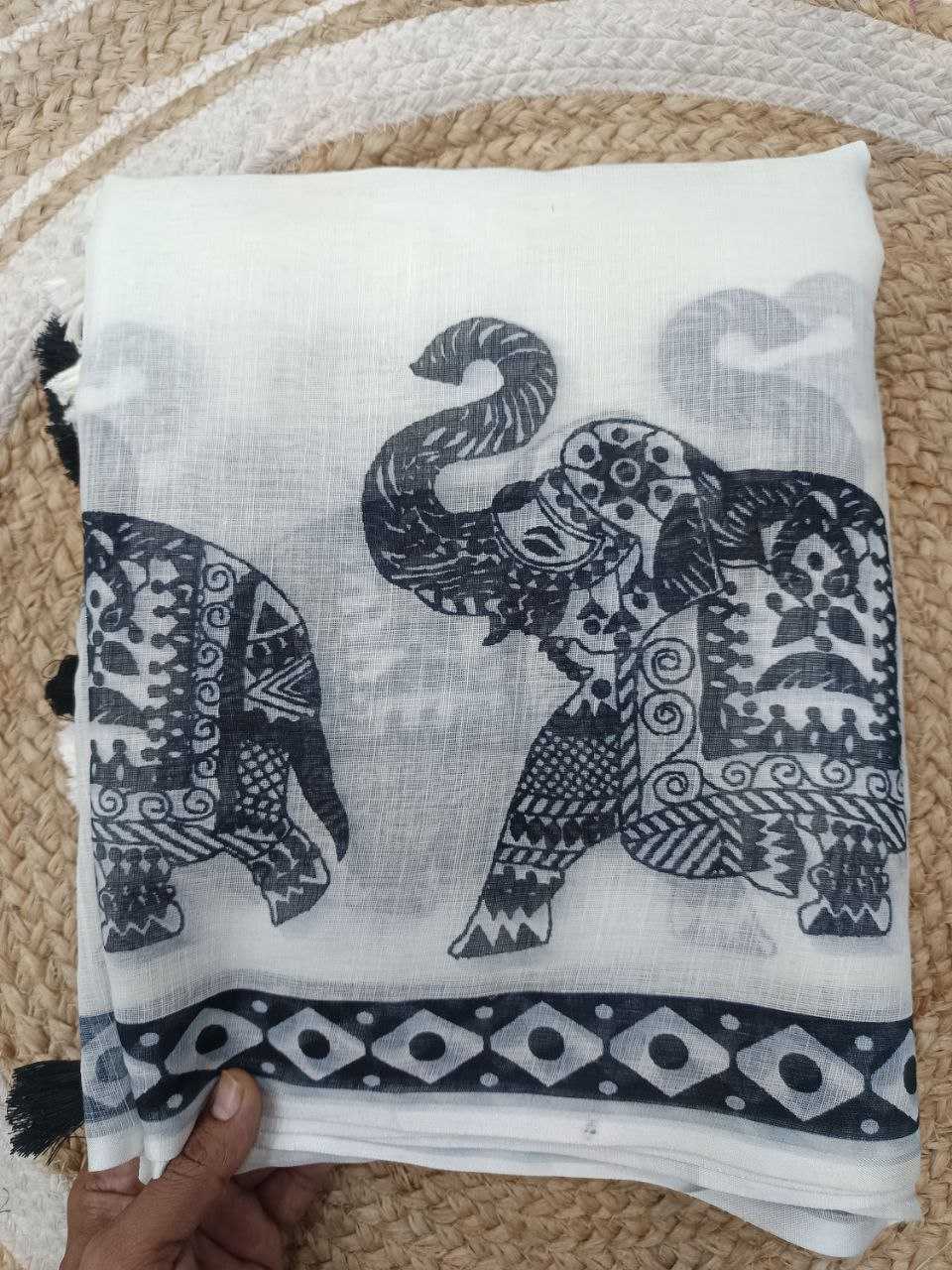 Ynf Linen RIN218 Royal Elegance Sarees Wedding Collections Festive Collections Wholesale Cotton Linen Sarees Festive Sarees Sarees With Blouse Manufacturer