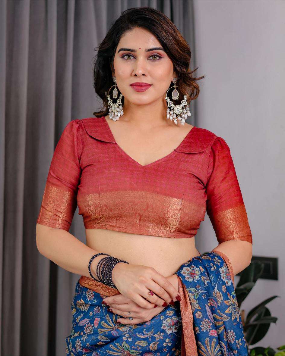 Ynf Linen RIN231 REELS SH LJ 01 Sarees Wholesale Printed Sarees Linen Sarees Festive Sarees Manufacturer
