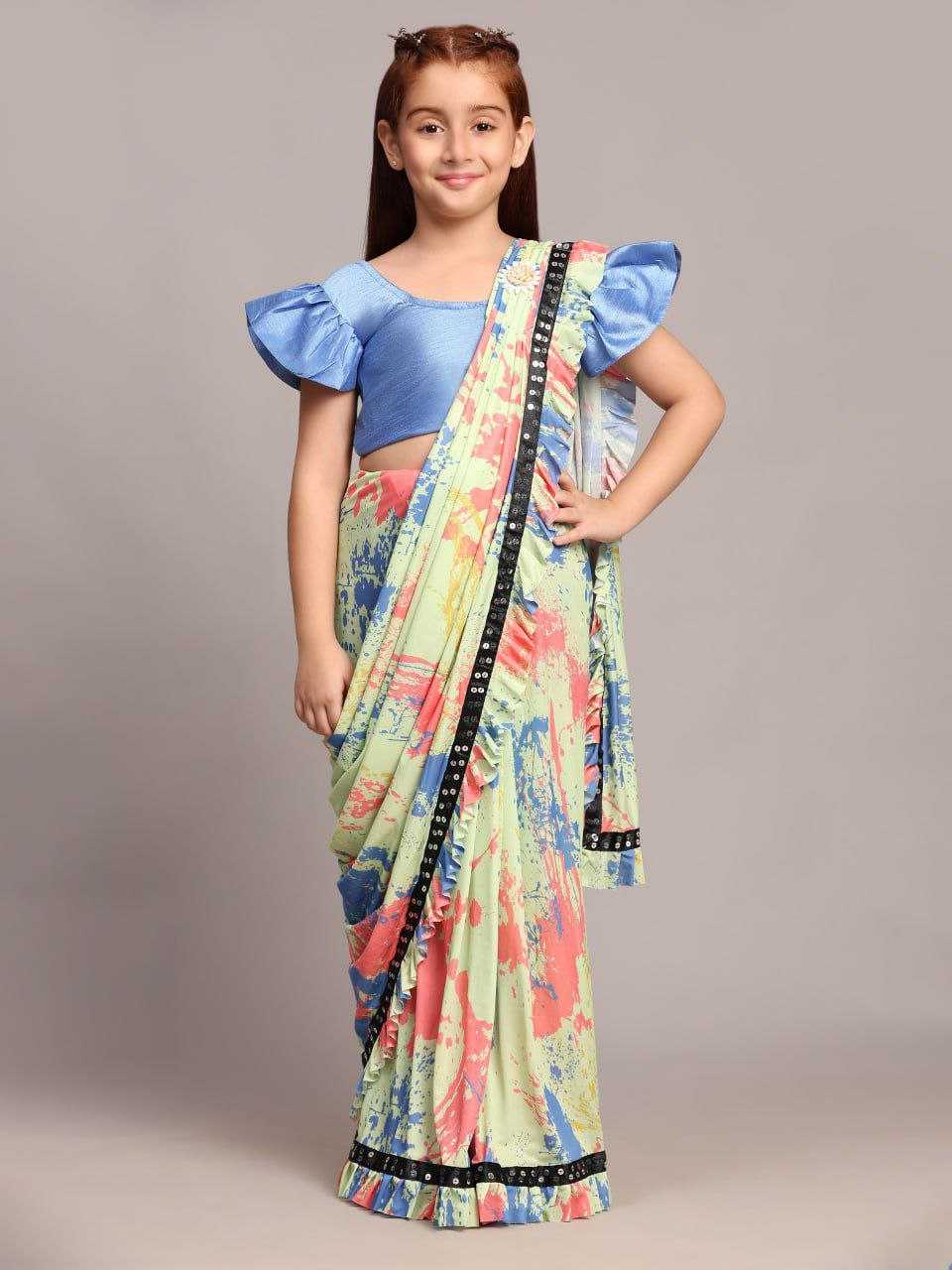 Ynf Lycra RIN204 501 Kids Wear Festive Collections Wholesale Kids Saree Dress Kids Ethnic Wear Kids Party Wear Ethnic Manufacturer