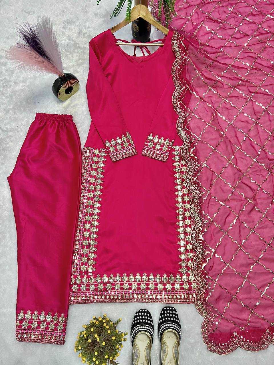 Ynf Malay Satin Silk KESH528 465 Suits & Dresses Islamic Clothing Wedding Collections Wholesale Pakistani Suits Embroidery Suits Ladies Silk Suit Manufacturer