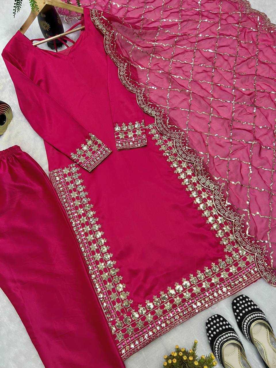 Ynf Malay Satin Silk KESH528 465 Suits & Dresses Islamic Clothing Wedding Collections Wholesale Pakistani Suits Embroidery Suits Ladies Silk Suit Manufacturer
