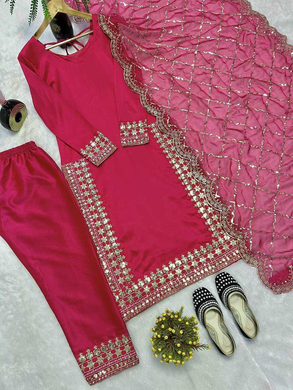 Ynf Malay Satin Silk KESH528 465 Suits & Dresses Islamic Clothing Wedding Collections Wholesale Pakistani Suits Embroidery Suits Ladies Silk Suit Manufacturer