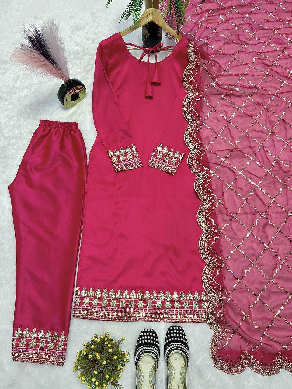 Ynf Malay Satin Silk KESH528 465 Suits & Dresses Islamic Clothing Wedding Collections Wholesale Pakistani Suits Embroidery Suits Ladies Silk Suit Manufacturer