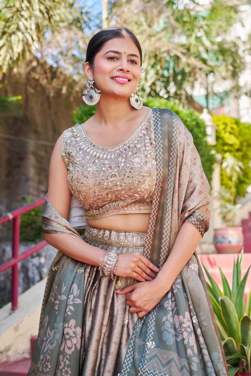 Ynf Maslin KESH511 sating Lehenga Lehengas Wholesale Designer Lehenga Traditional Lehenga Printed Lehenga Manufacturer