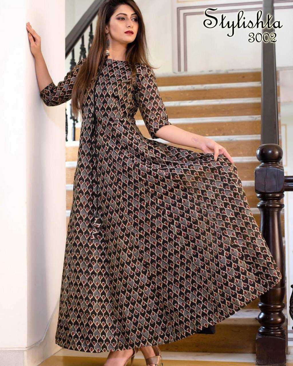 Ynf Maslin RIN131 3002 Gowns Wholesale Printed Gowns Long Gowns Manufacturer
