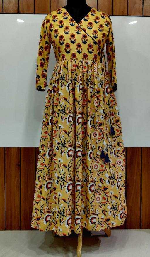 Ynf Maslin RIN131 4004 Gowns Wholesale Printed Gowns Manufacturer