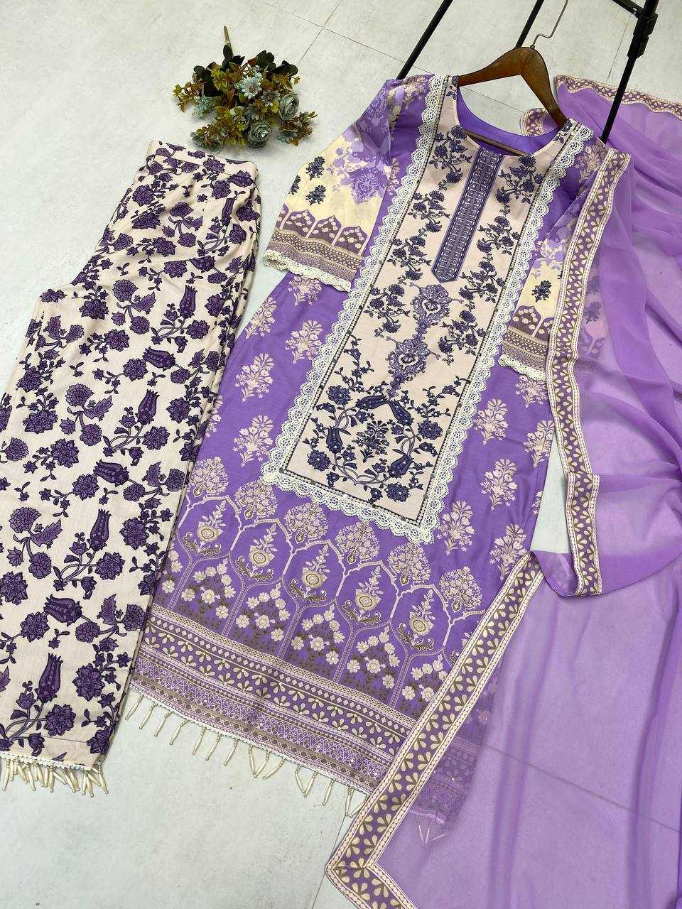 Ynf Maslin RIN141 1968 Suits & Dresses Wholesale Printed Suits Embroidery Suits Party wear suits Manufacturer