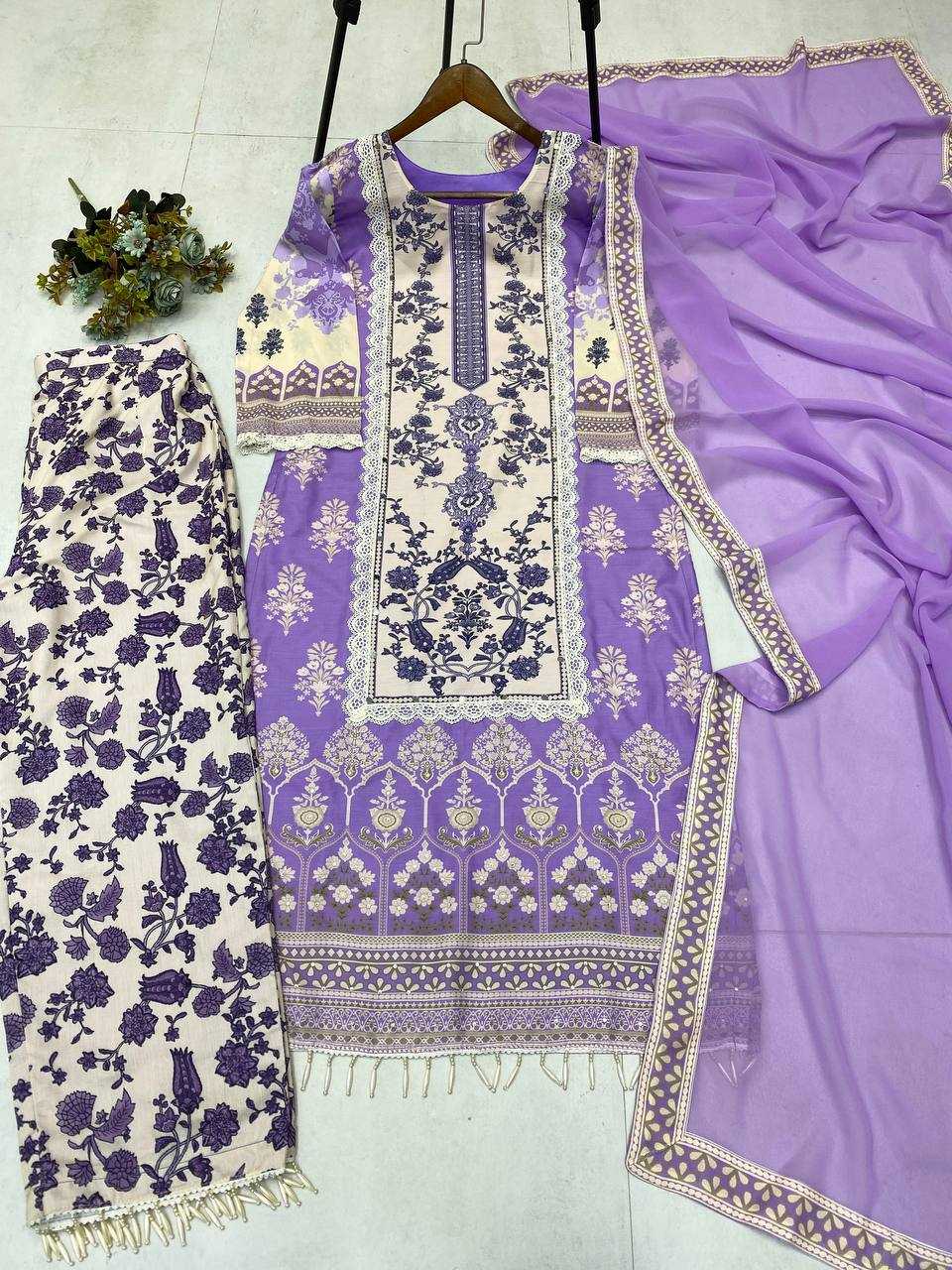 Ynf Maslin RIN141 1968 Suits & Dresses Wholesale Printed Suits Embroidery Suits Party wear suits Manufacturer
