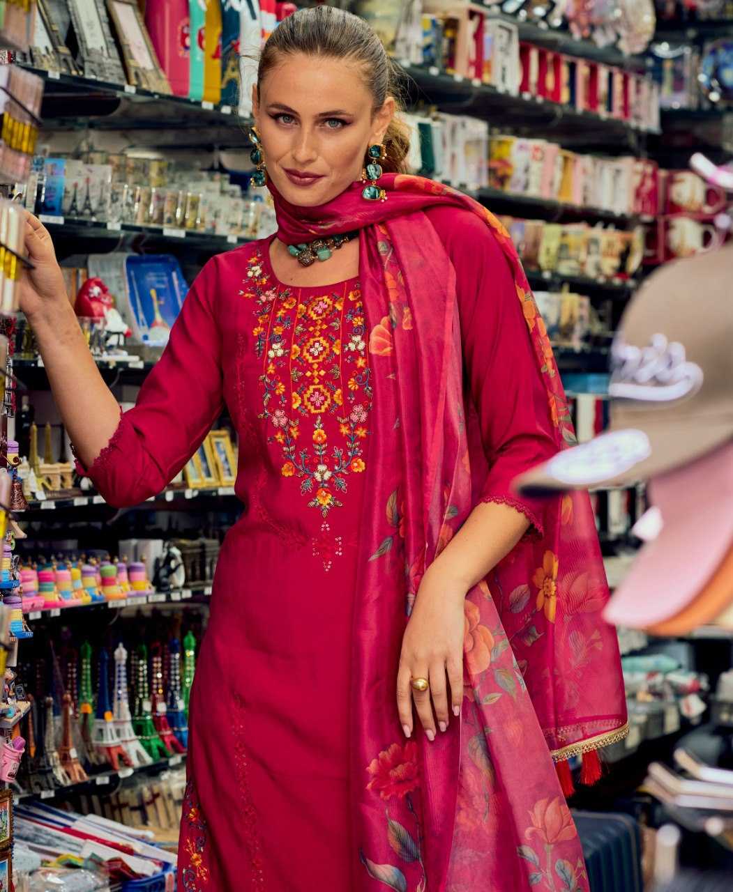 Ynf Milan Silk KESH507 Maroon Suits & Dresses Wedding Collections Festive Collections Wholesale Palazzo Suit Ladies Silk Suit Casual Dresses Manufacturer