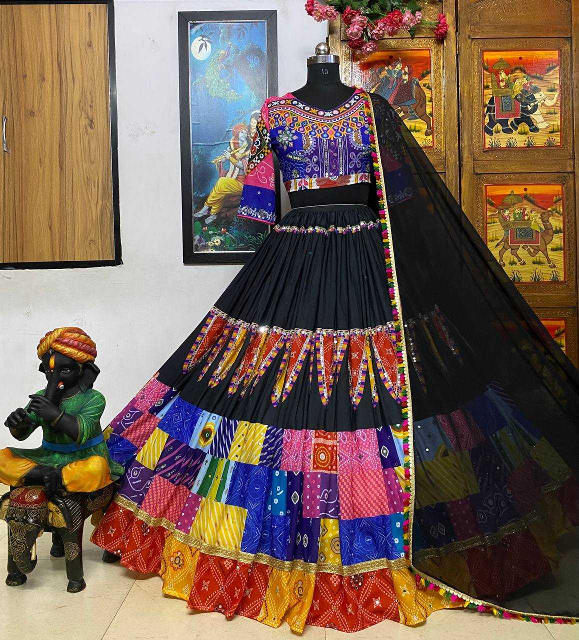 Ynf Muslin Cotton KESH492 030 Lehengas Wholesale Designer Lehenga Choli Mirror Work Lehenga Manufacturer